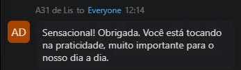 Depoimento: primeira vez que vejo explicarem de forma tão compreensível