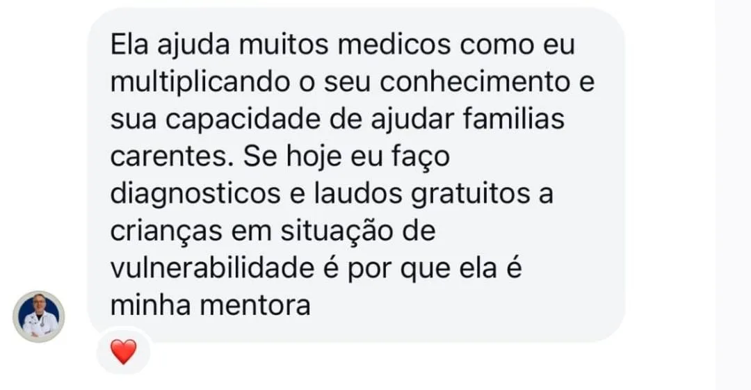 Depoimento de médico mentorado por escrito